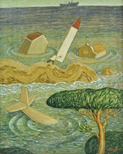 Todo se Arroja al Mar - Pintura de Alberto Gallerati - Años 80
