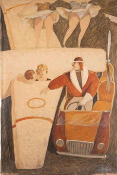 Flying as a Pretext - Paint by Alberto Gallerati - 1980s