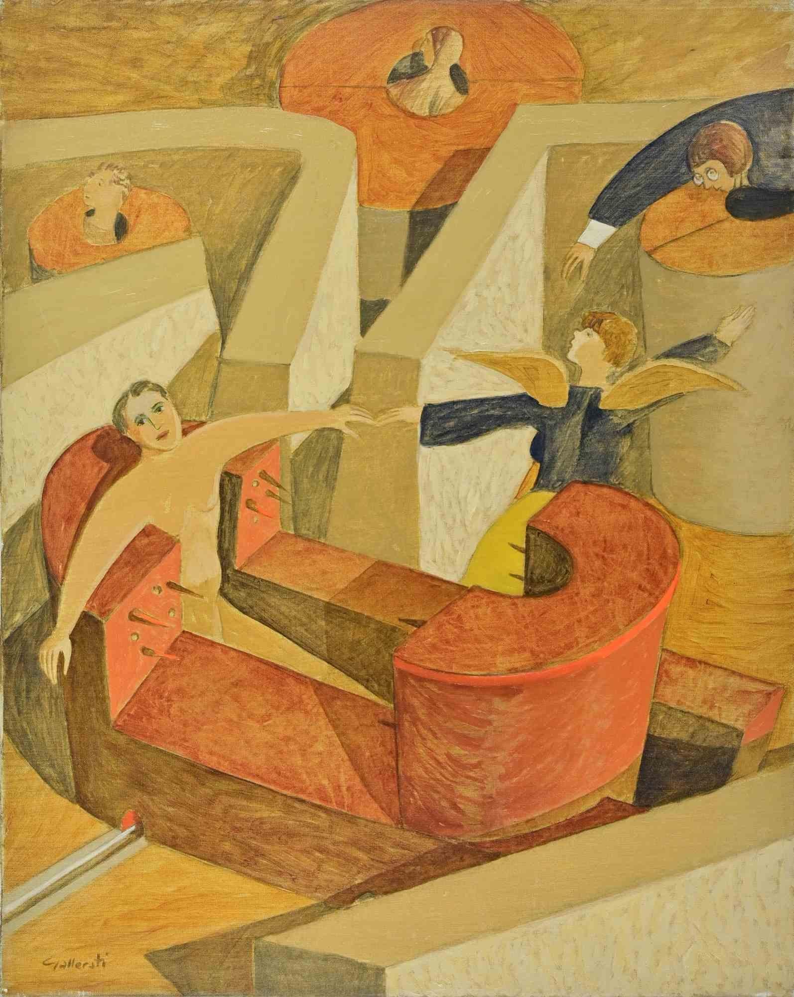 Öl auf Leinwand von Alberto Gallerati (geb. 1945) aus den 1970er Jahren.

Handsigniert.

Sehr guter Zustand.