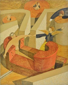 Se libérer de l'art - Peinture d'Alberto Gallerati - années 1970