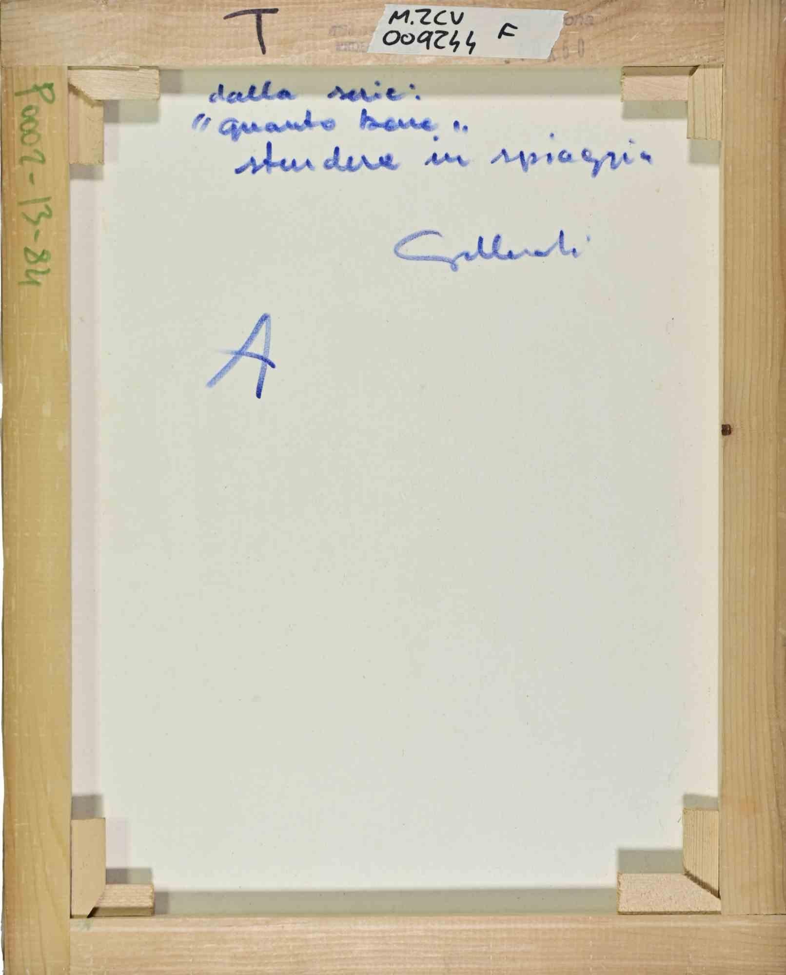 From the series: How Good It Is to Lay Out...-Paint by Alberto Gallerati - 1970s For Sale 2