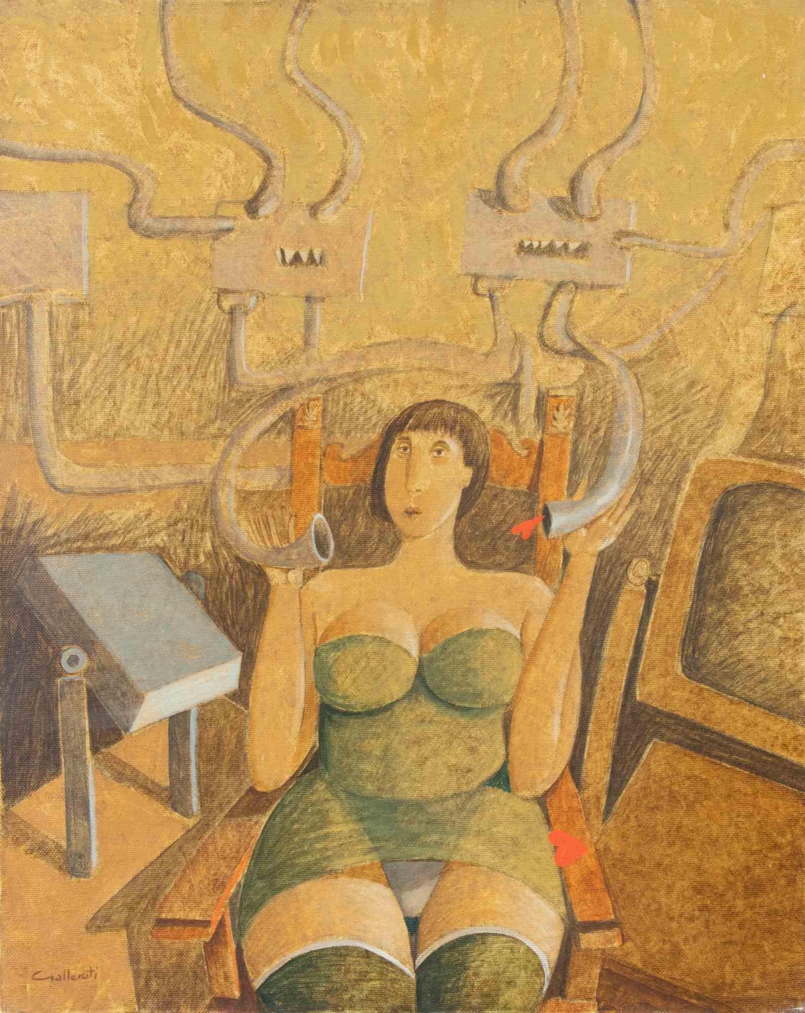 Oil on canvas realized by Alberto Gallerati (b. 1945) in 1970s.

Hand signed.

Very good condition.