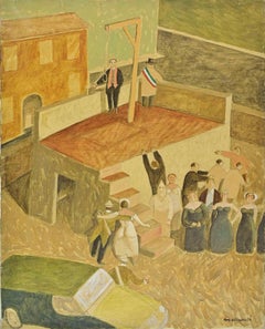 Hanging a Woman - Paint by Alberto Gallerati - 1970s
