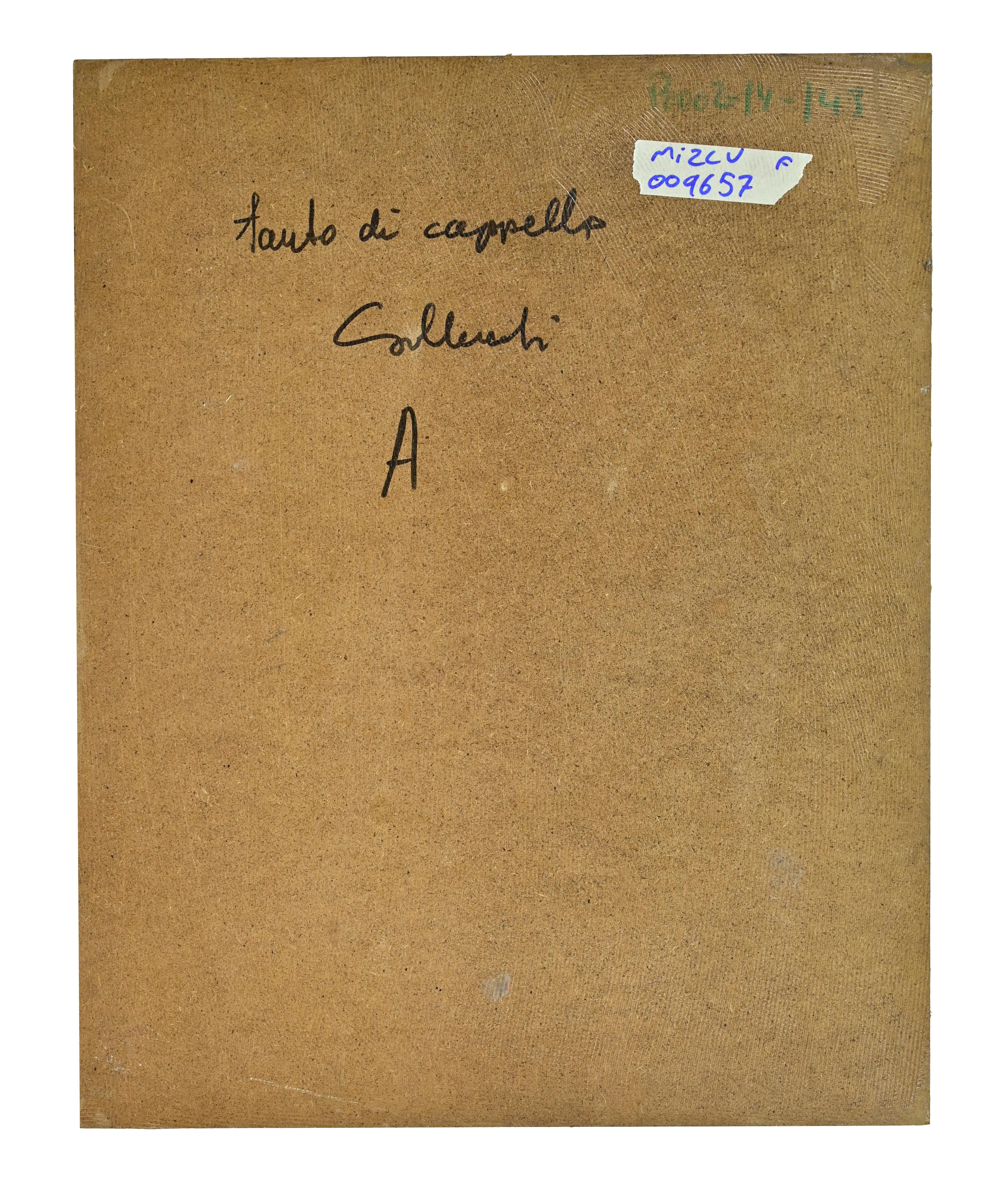 Chapeau bas - Peinture d'Alberto Gallerati - années 1980 en vente 2