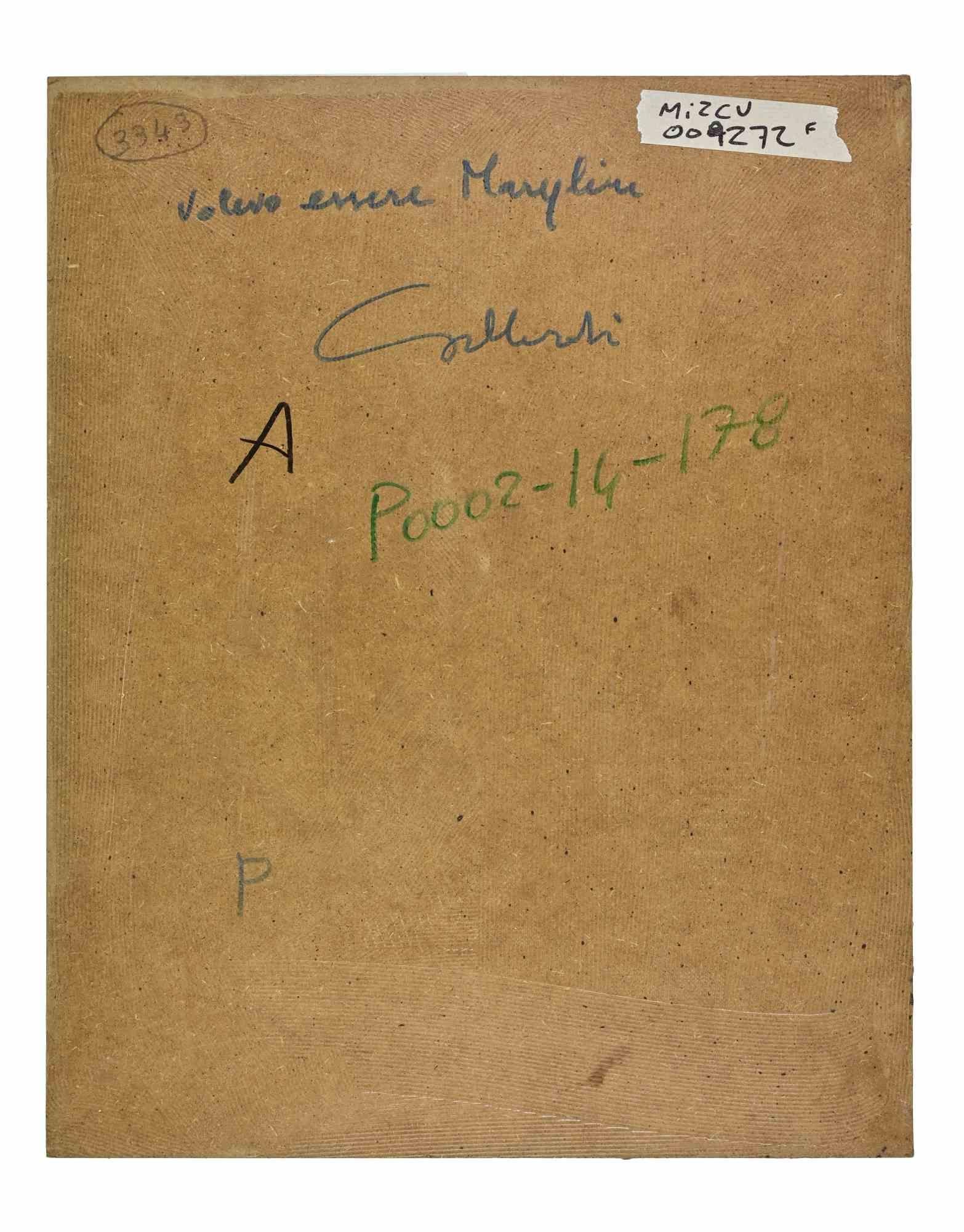 Ich wollte Marilyn sein - Gemälde von Alberto Gallerati - 1970er Jahre im Angebot 2