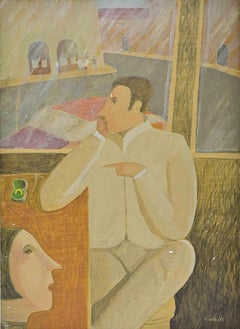 Si je t'épouse - Peinture d'Alberto Gallerati - années 1970