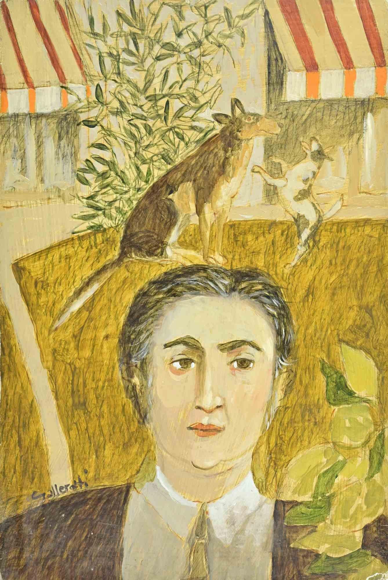 Wenn das ich wäre - Gemälde von Alberto Gallerati - 1970er Jahre im Angebot 1