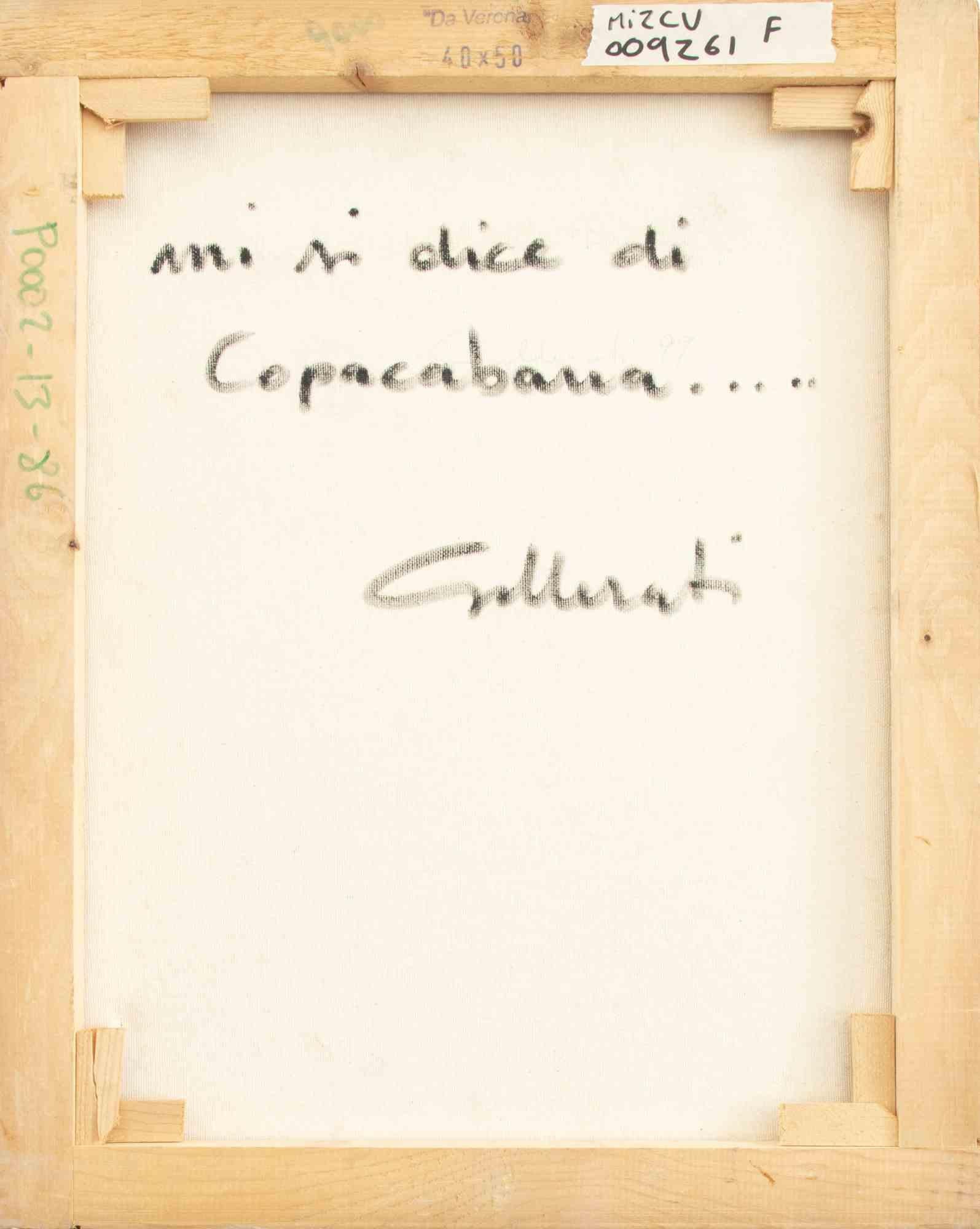 Mir wird erzählt, dass Copa Cabana - Gemälde von Alberto Gallerati - 1970er im Angebot 2