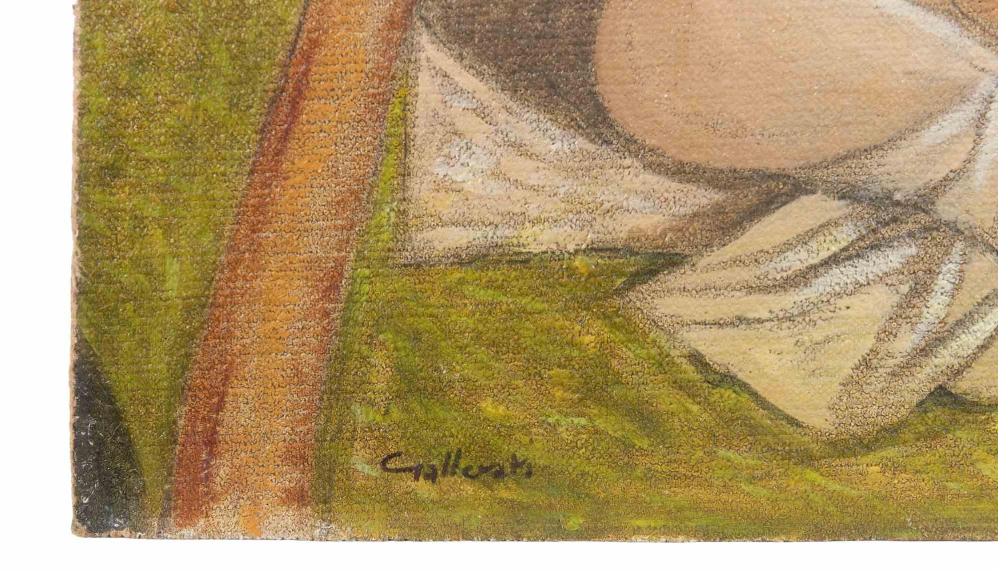 In Confedence - Peinture d'Alberto Gallerati - années 1970 en vente 2