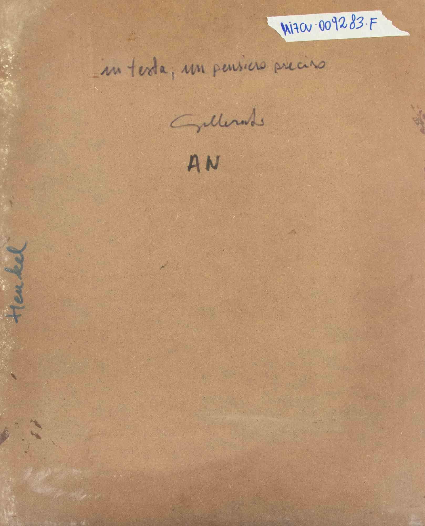 In my Head, a Precise Thought - Paint by Alberto Gallerati - 1970s For Sale 1