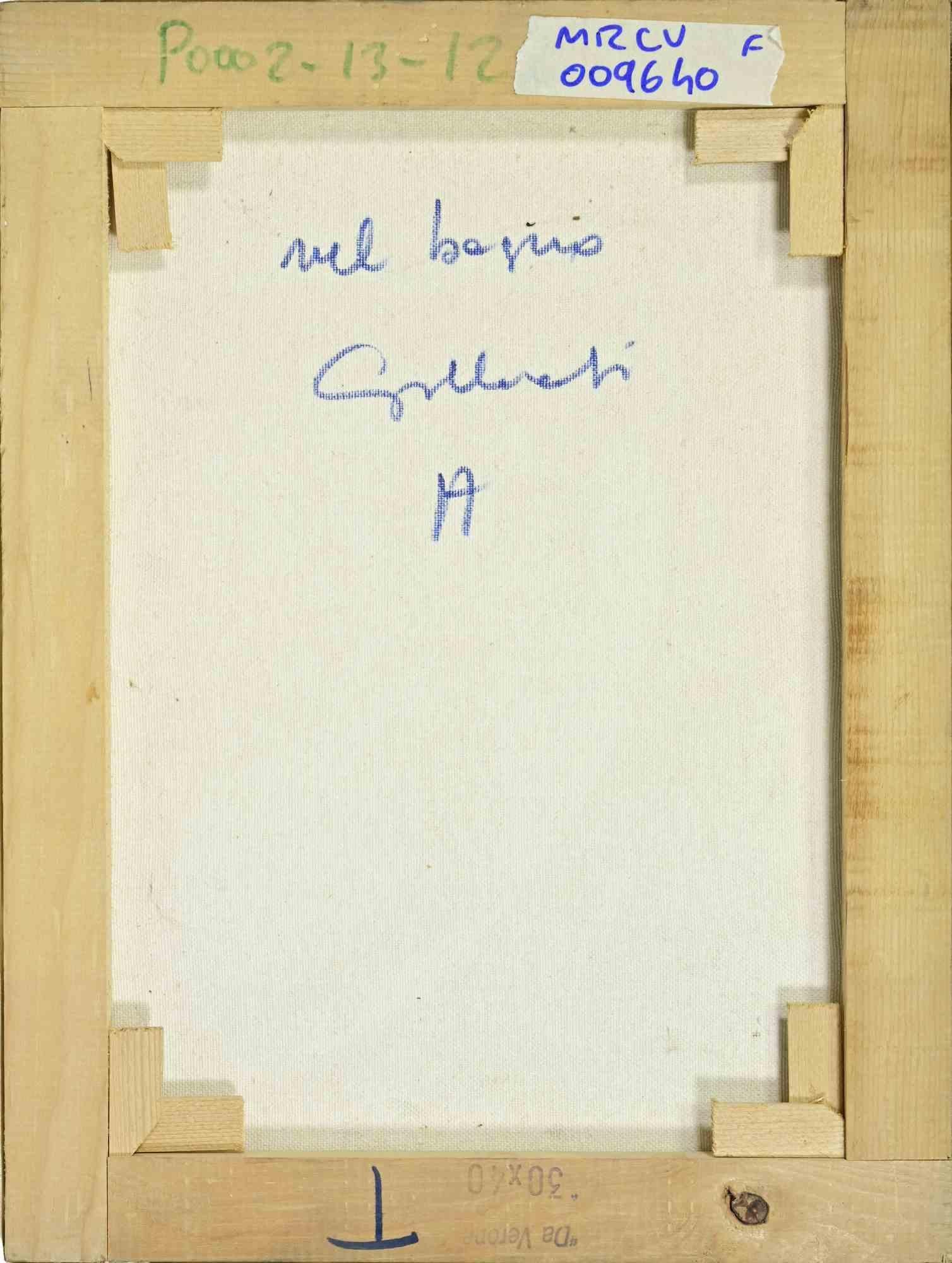 Nel bagno - Pittura di Alberto Gallerati - Anni '70 in vendita 1