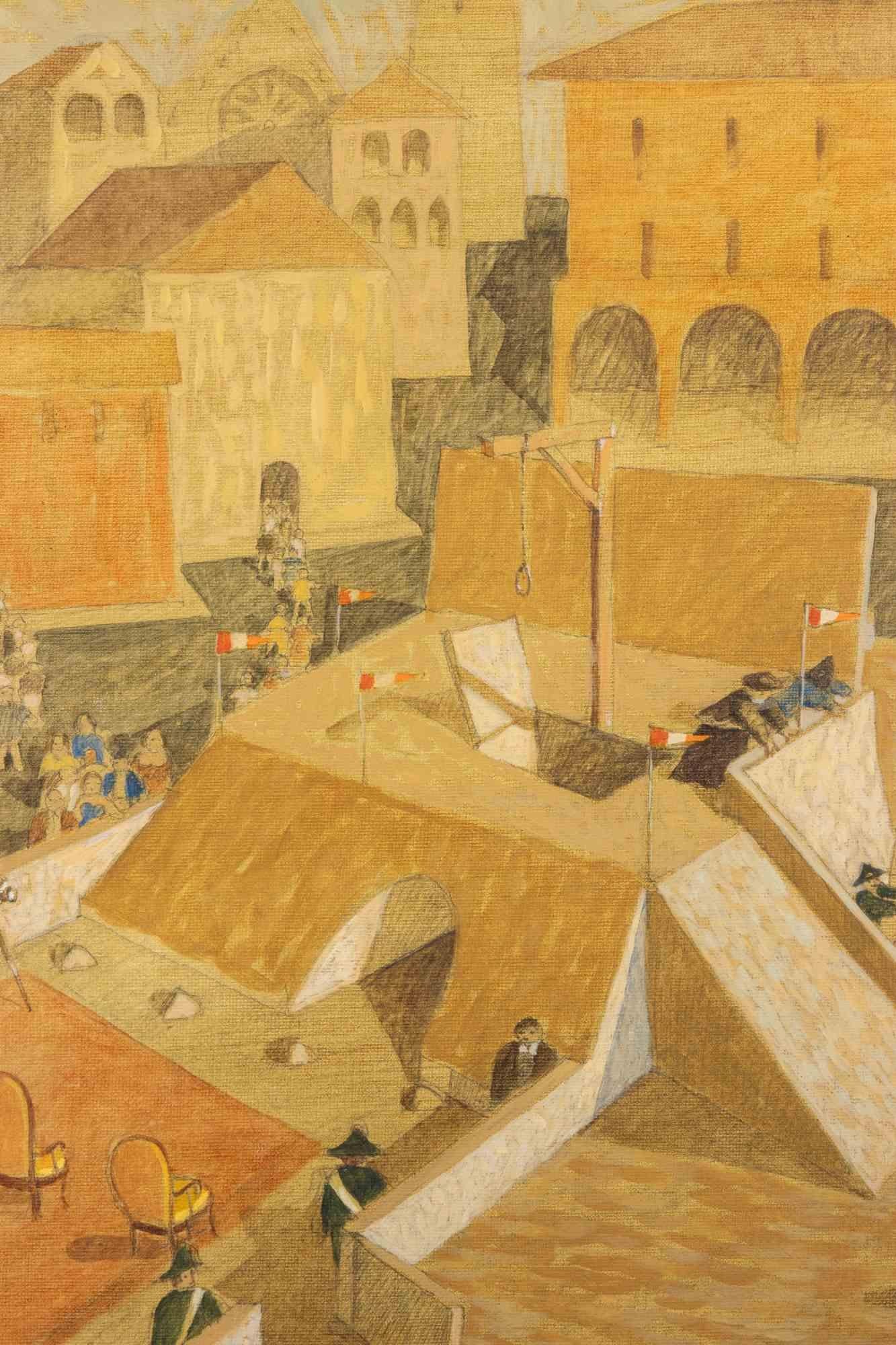 La Tradotta - Quadro di Alberto Gallerati - Anni '70 in vendita 1