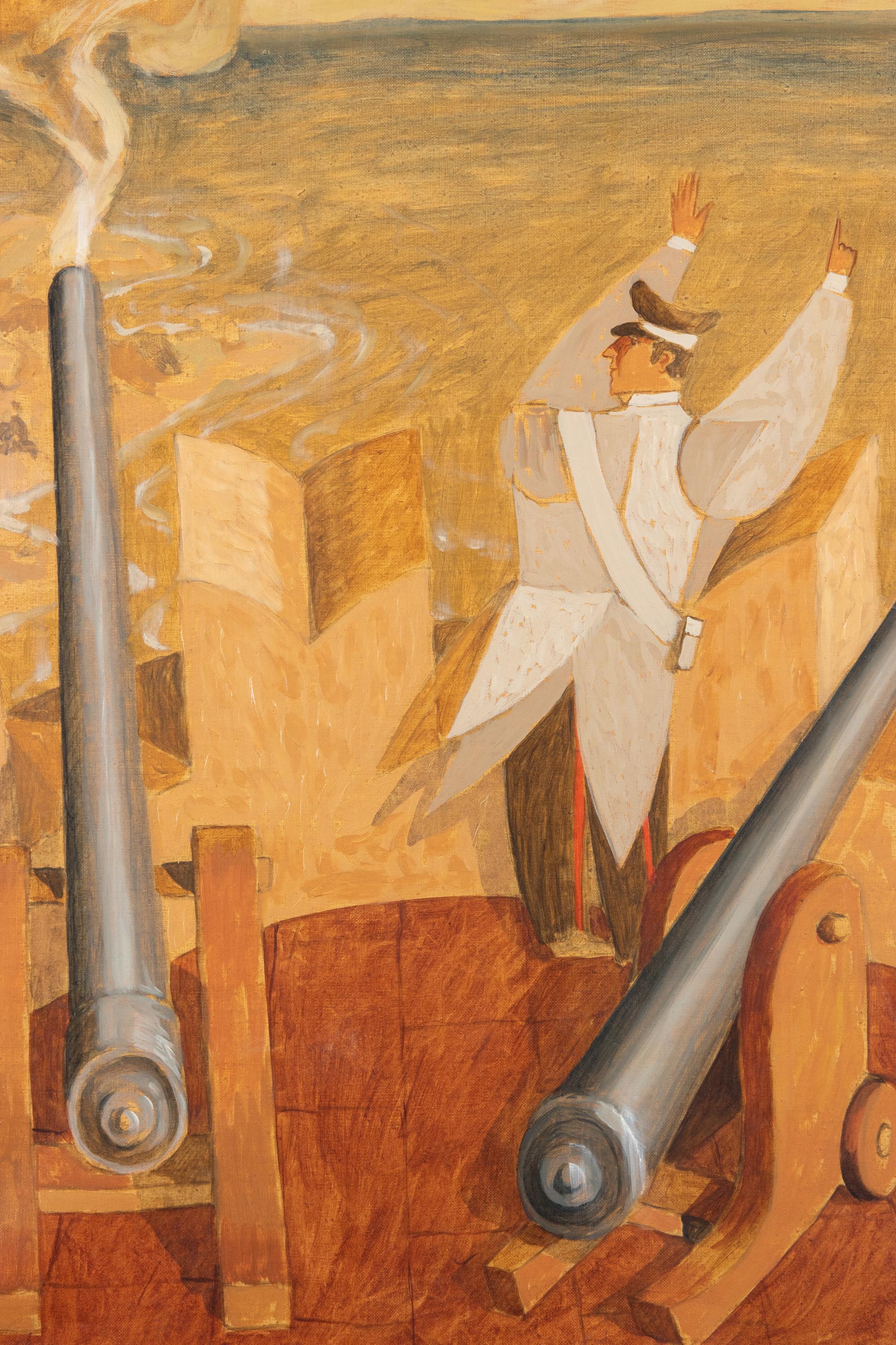 Paysage Schooting - Peinture d'Alberto Gallerati - années 1970 en vente 3