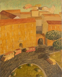Laissons le "Mochi" tranquille - Peinture d'Alberto Gallerati - années 1970