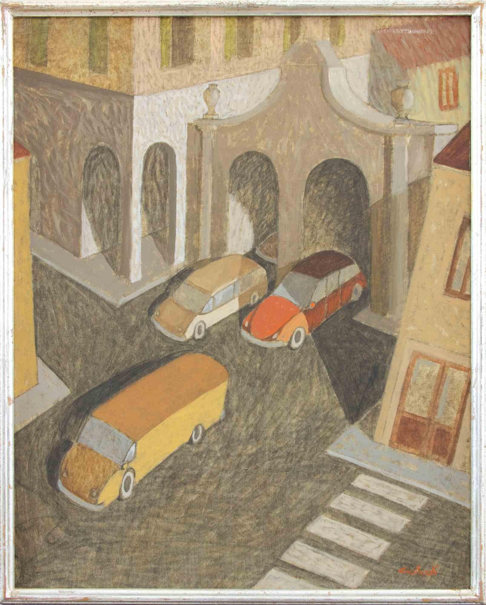 Oil on canvas realized by Alberto Gallerati (b. 1945) in 1970s.

Hand signed.

Very good condition.