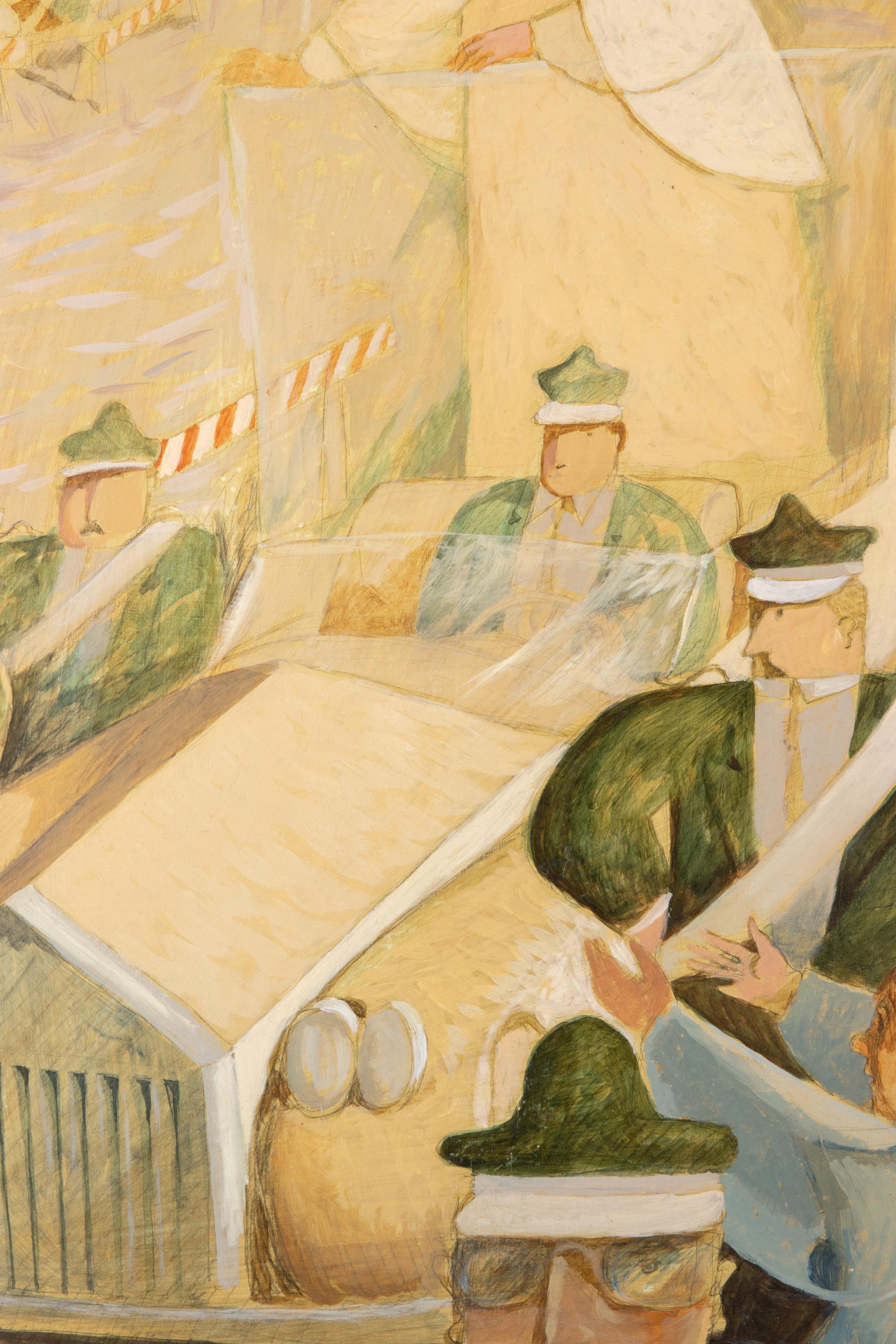 Defensas de Pablo I, II, III y IV - Pintura de Alberto Gallerati - Años 80 en venta 3