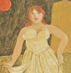 Bäuerlicher Mond - Gemälde von Alberto Gallerati - 1970er Jahre