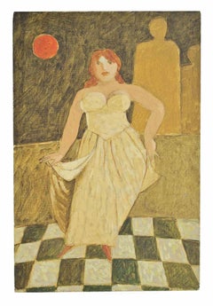 Luna campesina - Pintura de Alberto Gallerati - Años 70