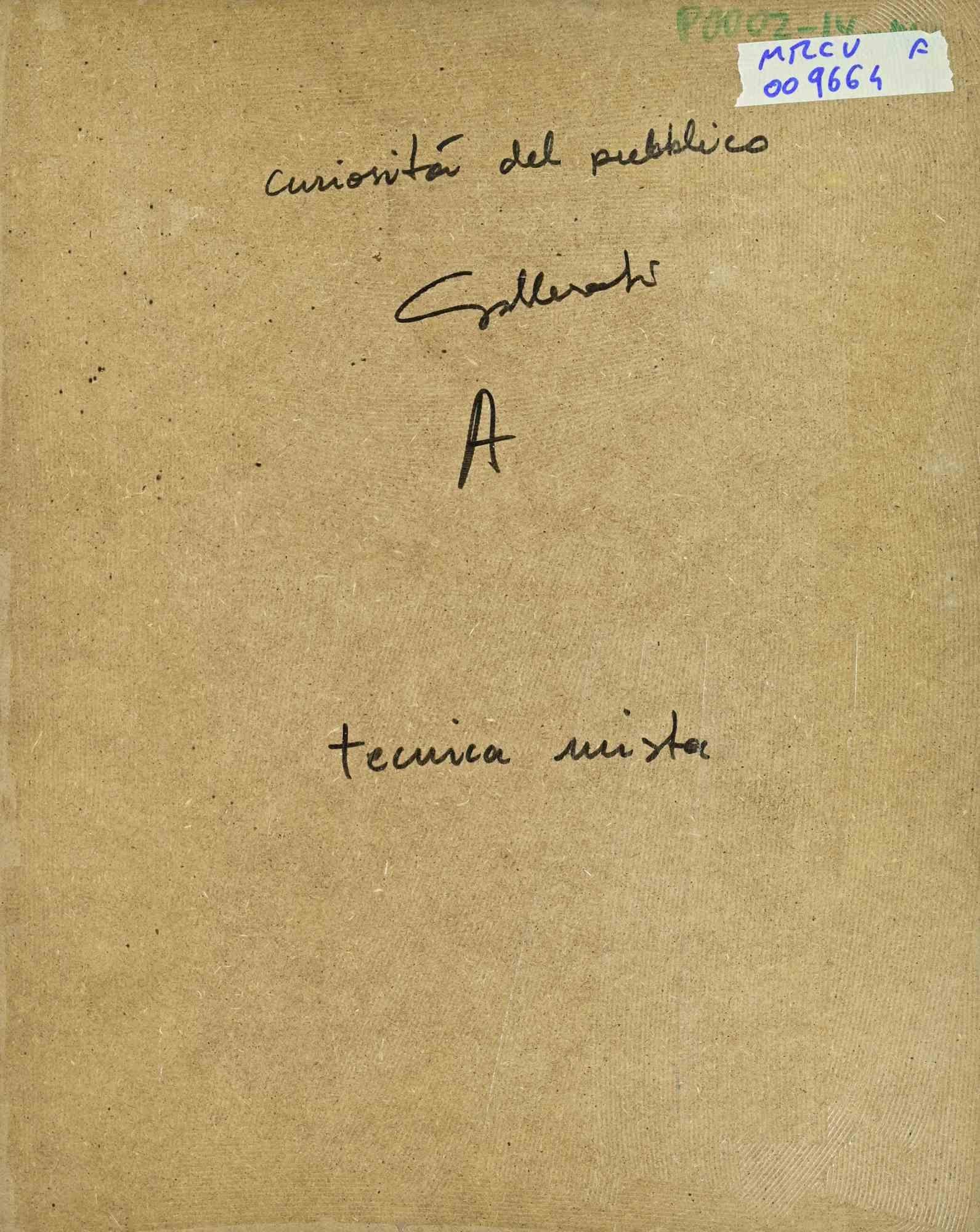 Public Curiosity - Paint by Alberto Gallerati - 1980s For Sale 1