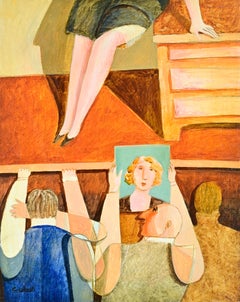 Public Curiosity - Paint by Alberto Gallerati - 1980s