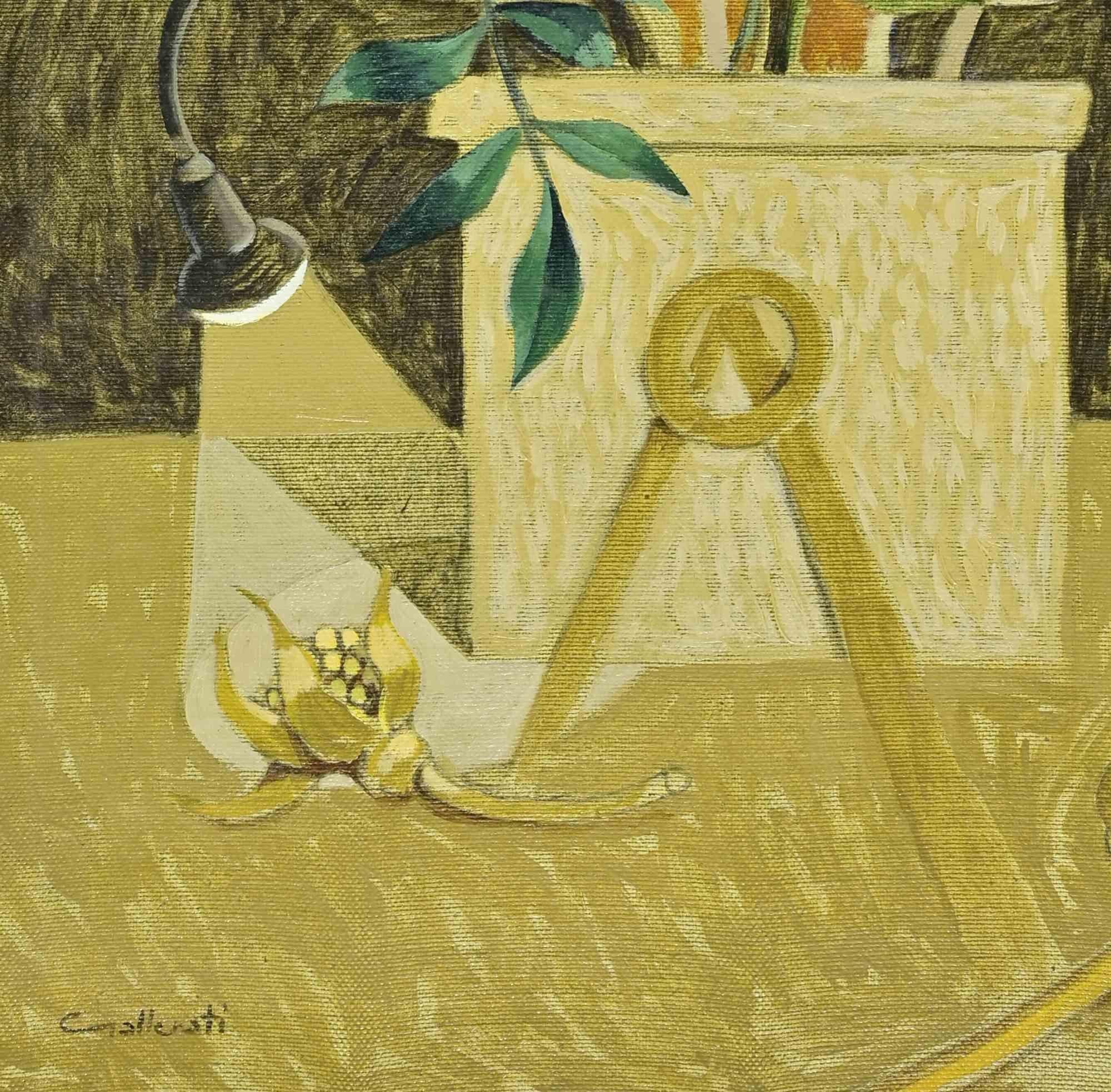 Romantische Blumen - Gemälde von Alberto Gallerati - 1970er Jahre im Angebot 2