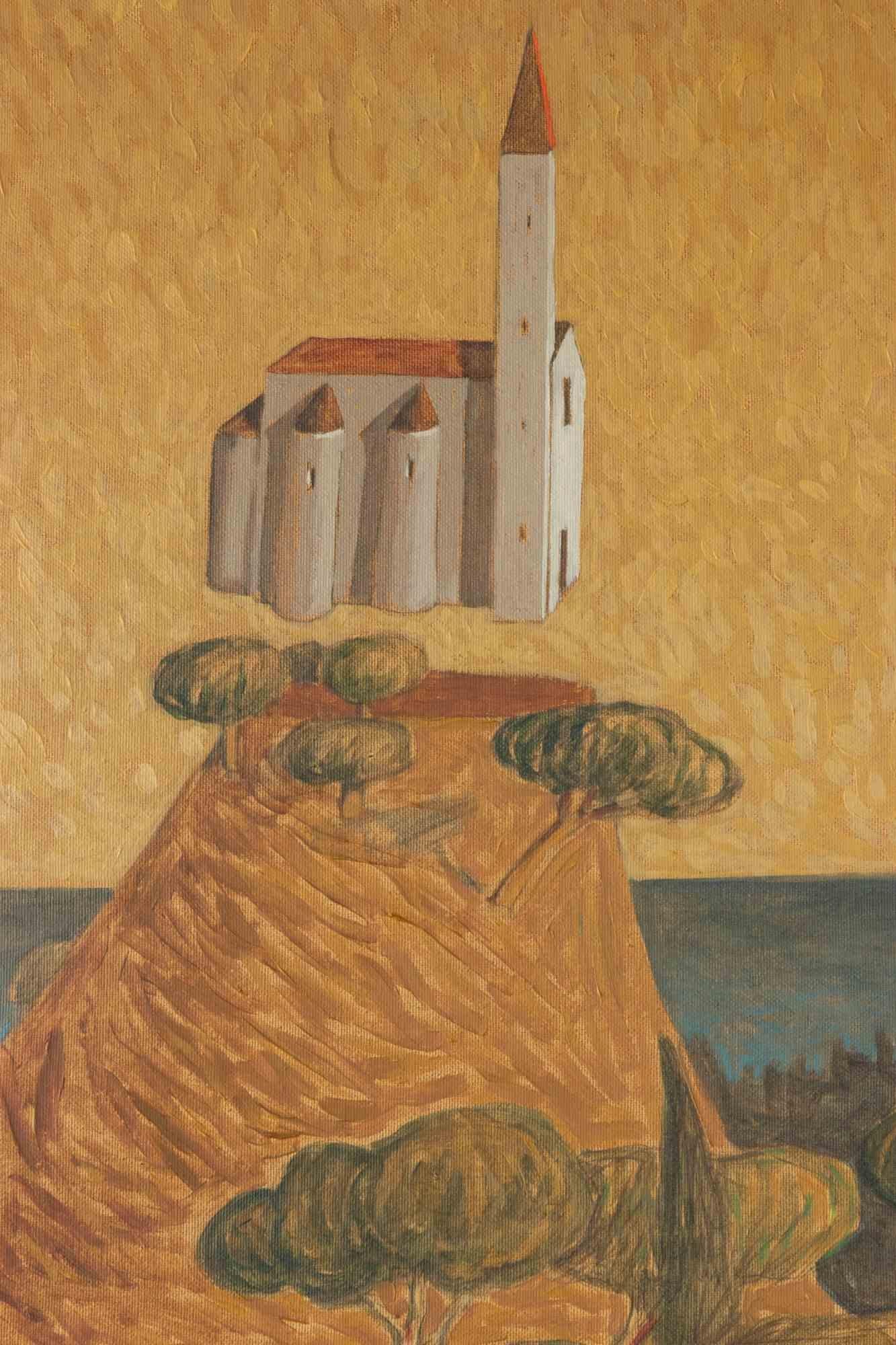 Stop Time - Peinture d'Alberto Gallerati - années 1970 en vente 1