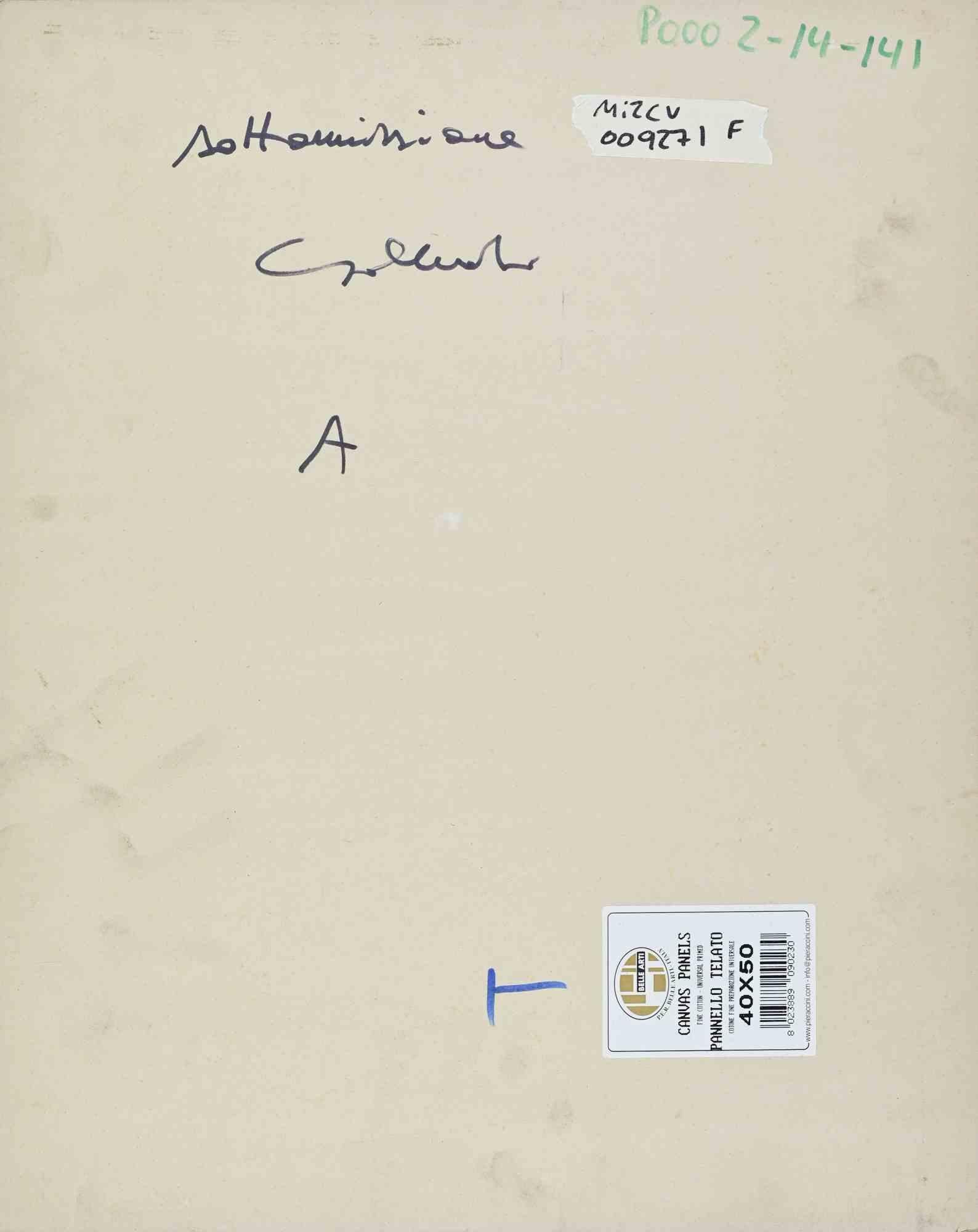 Submission - Paint by Alberto Gallerati - 1970s For Sale 2