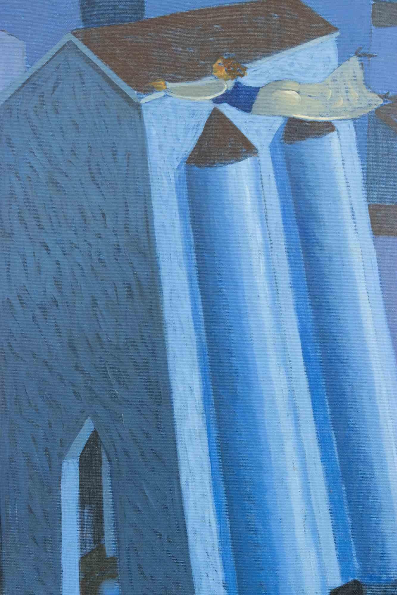 Emportez le château - Peinture d'Alberto Gallerati - années 1970 en vente 3