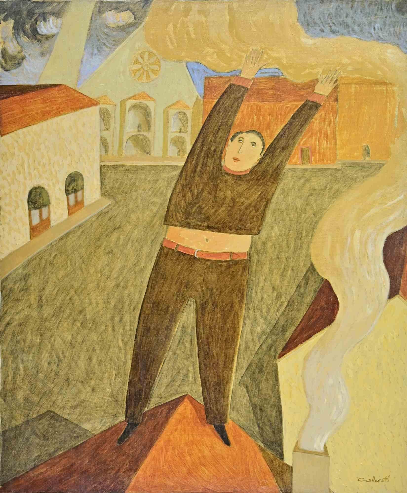 Oil on canvas realized by Alberto Gallerati (b. 1945) in 1970s.

Hand signed.

Very good condition.