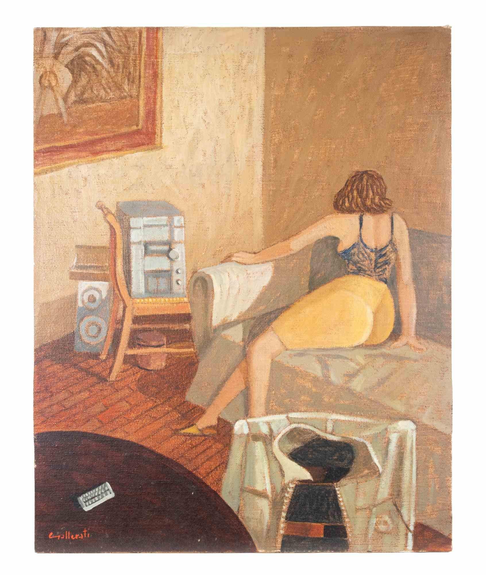 Le grenier de Pescara - Peinture d'Alberto Gallerati - années 1970 en vente 2