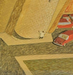 Die Einstürzende Kirche - Gemälde von Alberto Gallerati - 1970er Jahre