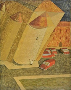 The Collapsing Church - Paint by Alberto Gallerati - 1970s