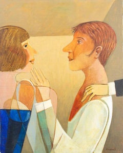 La Pareja - Pintura de Alberto Gallerati - Años 70