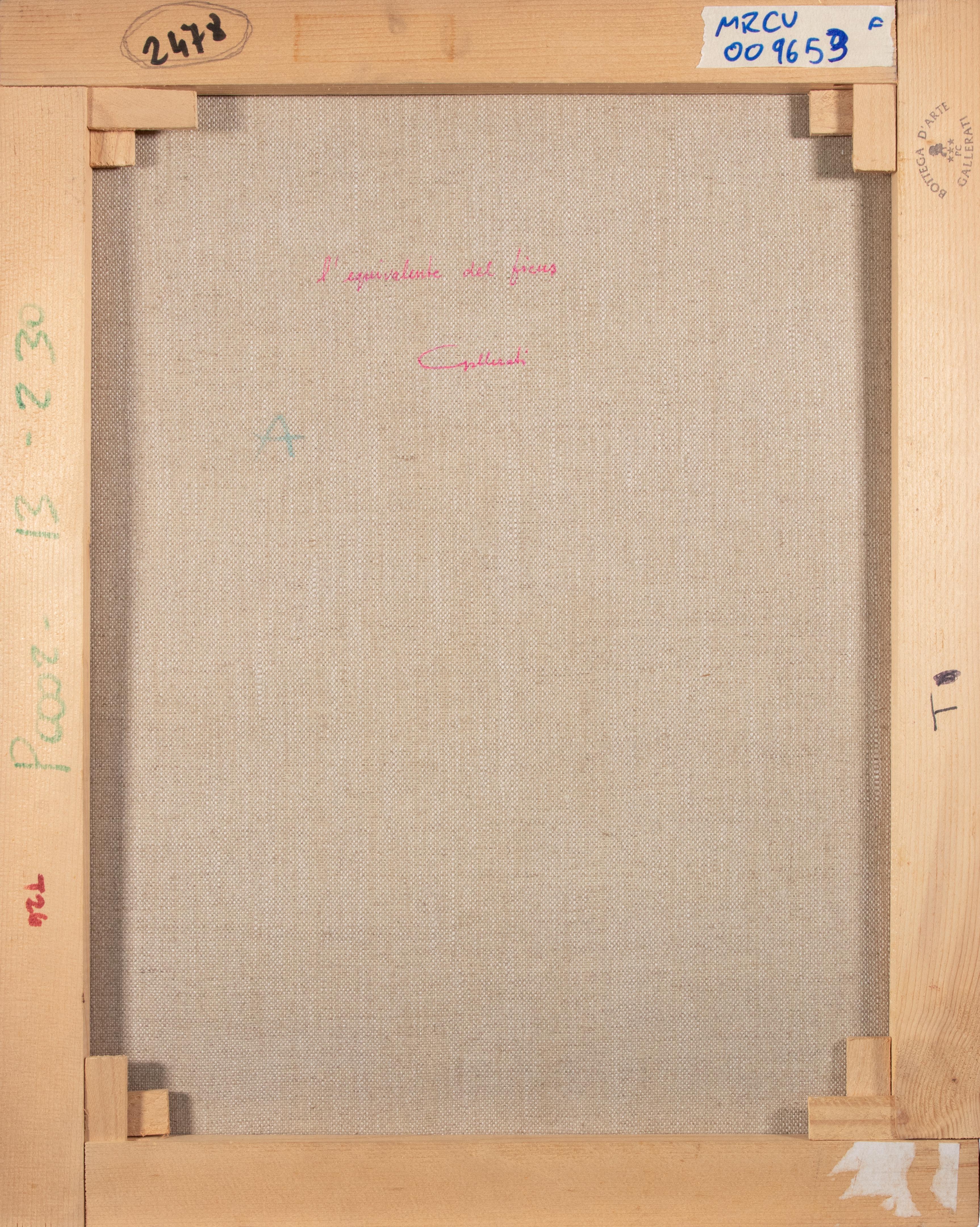 The Equivalent of the Ficus - Paint by Alberto Gallerati - 1980s For Sale 4