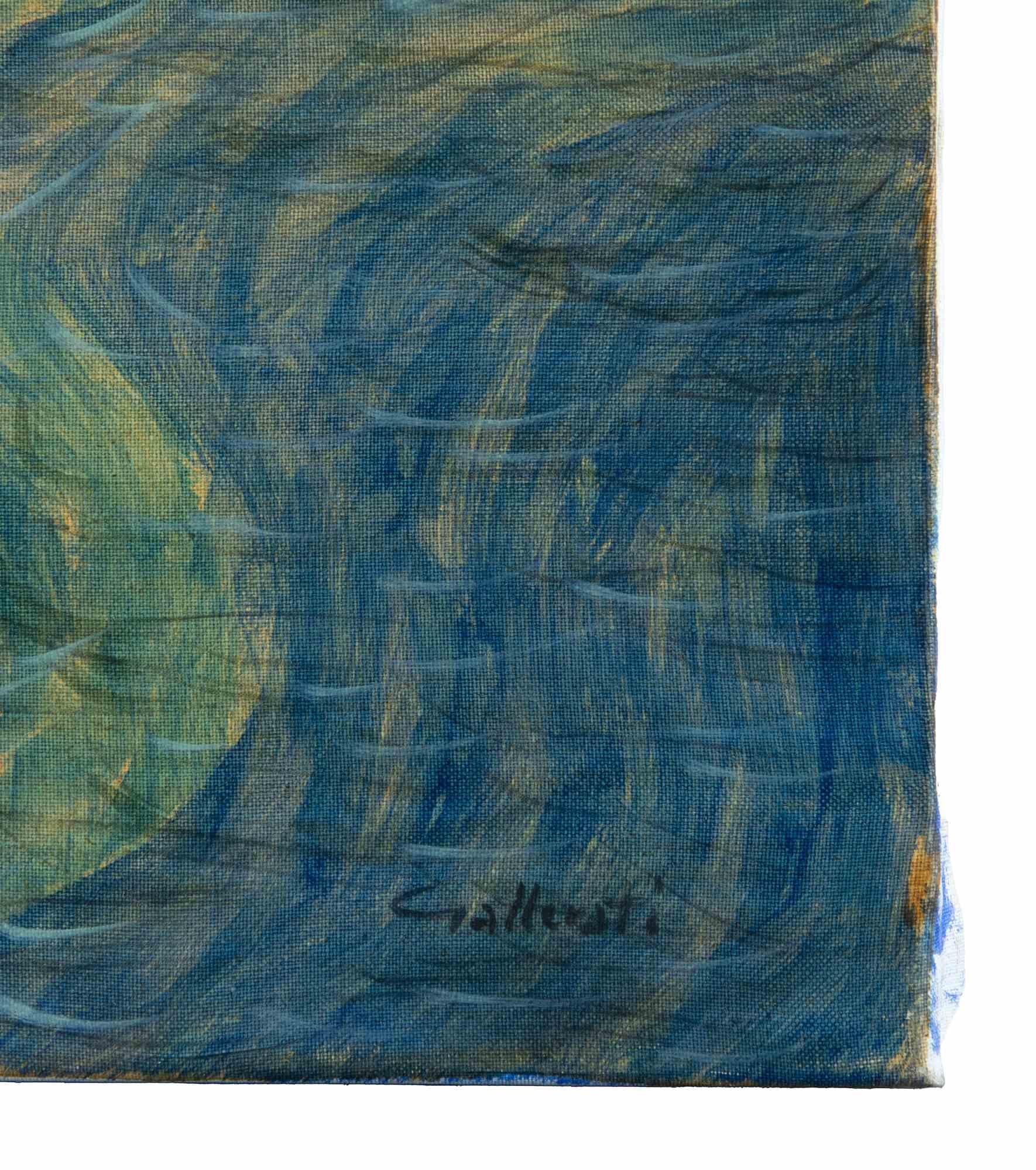 The High Point of the Dive - Paint by Alberto Gallerati - 1970s For Sale 2