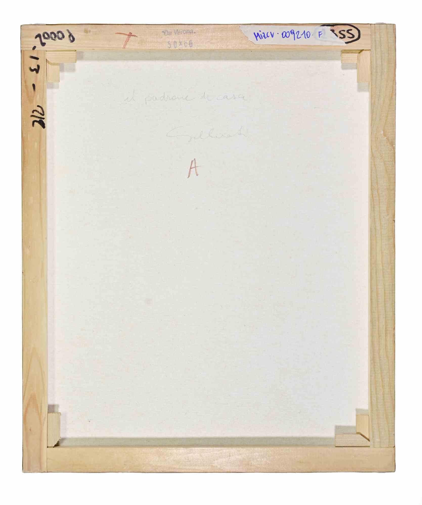 Der Wirt - Gemälde von Alberto Gallerati - 1970er Jahre im Angebot 2
