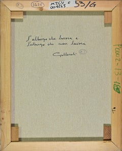 Das Hotel, das funktioniert, das Hotel, das... - Gemälde von Alberto Gallerati - 1970er Jahre