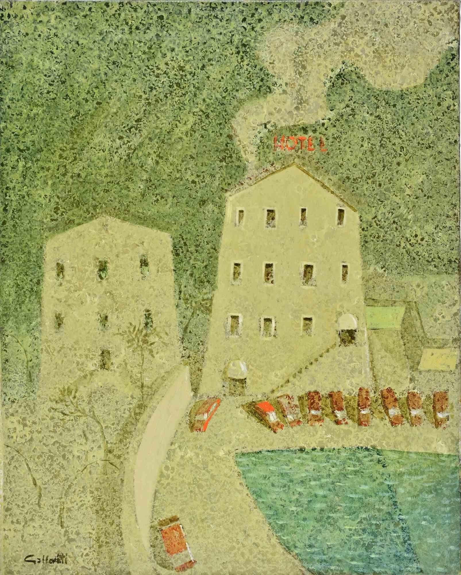 Öl auf Leinwand von Alberto Gallerati (geb. 1945) aus den 1970er Jahren.

Handsigniert.

Sehr guter Zustand.
