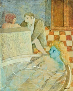 Die Unschuld - Gemälde von Alberto Gallerati - 1980er Jahre