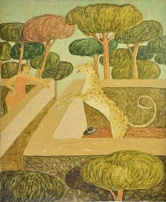 Il Gattopardo - Dipinto di Alberto Gallerati - Anni '70