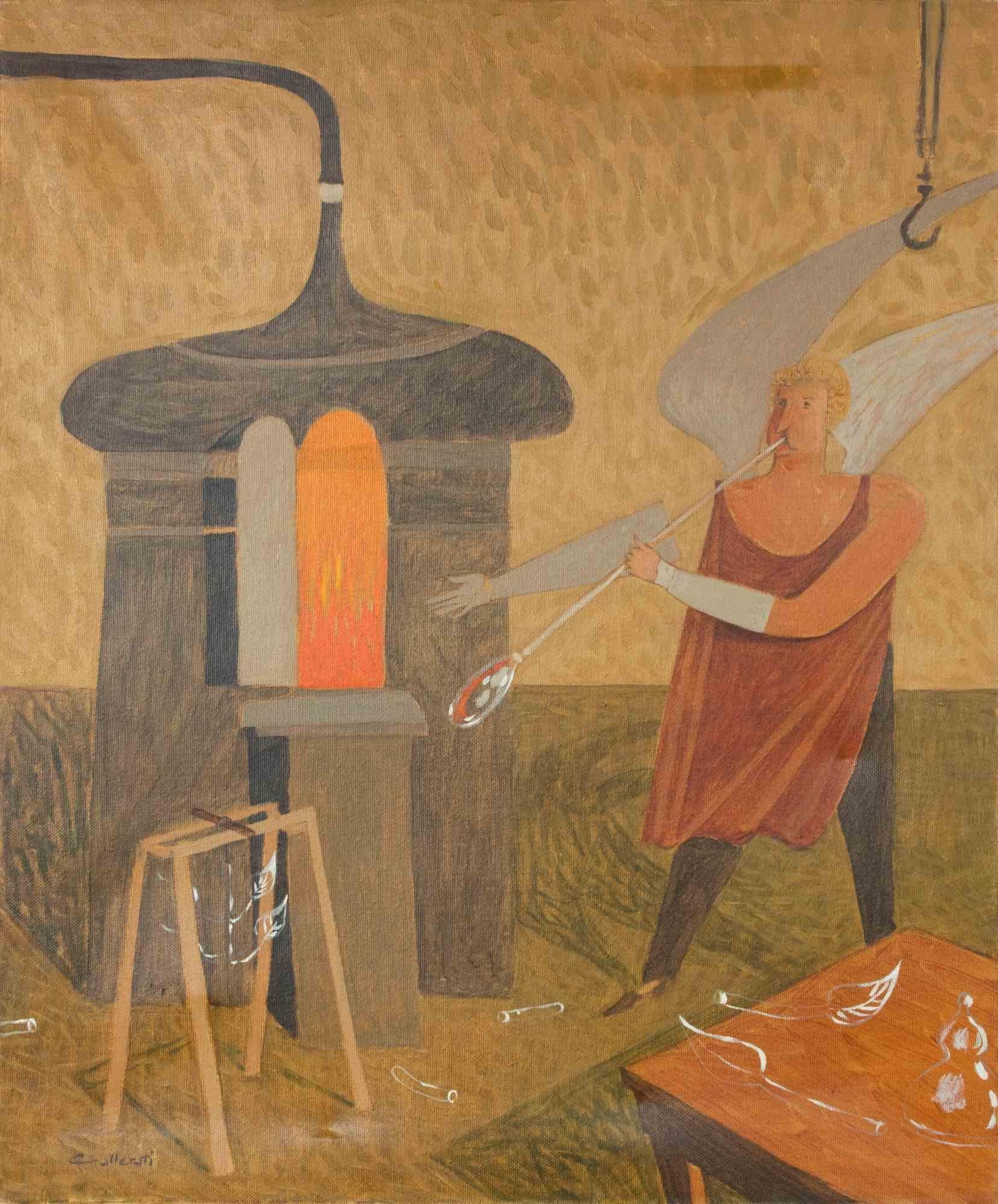 Öl auf Leinwand von Alberto Gallerati (geb. 1945) aus den 1970er Jahren.

Handsigniert.

Sehr guter Zustand.