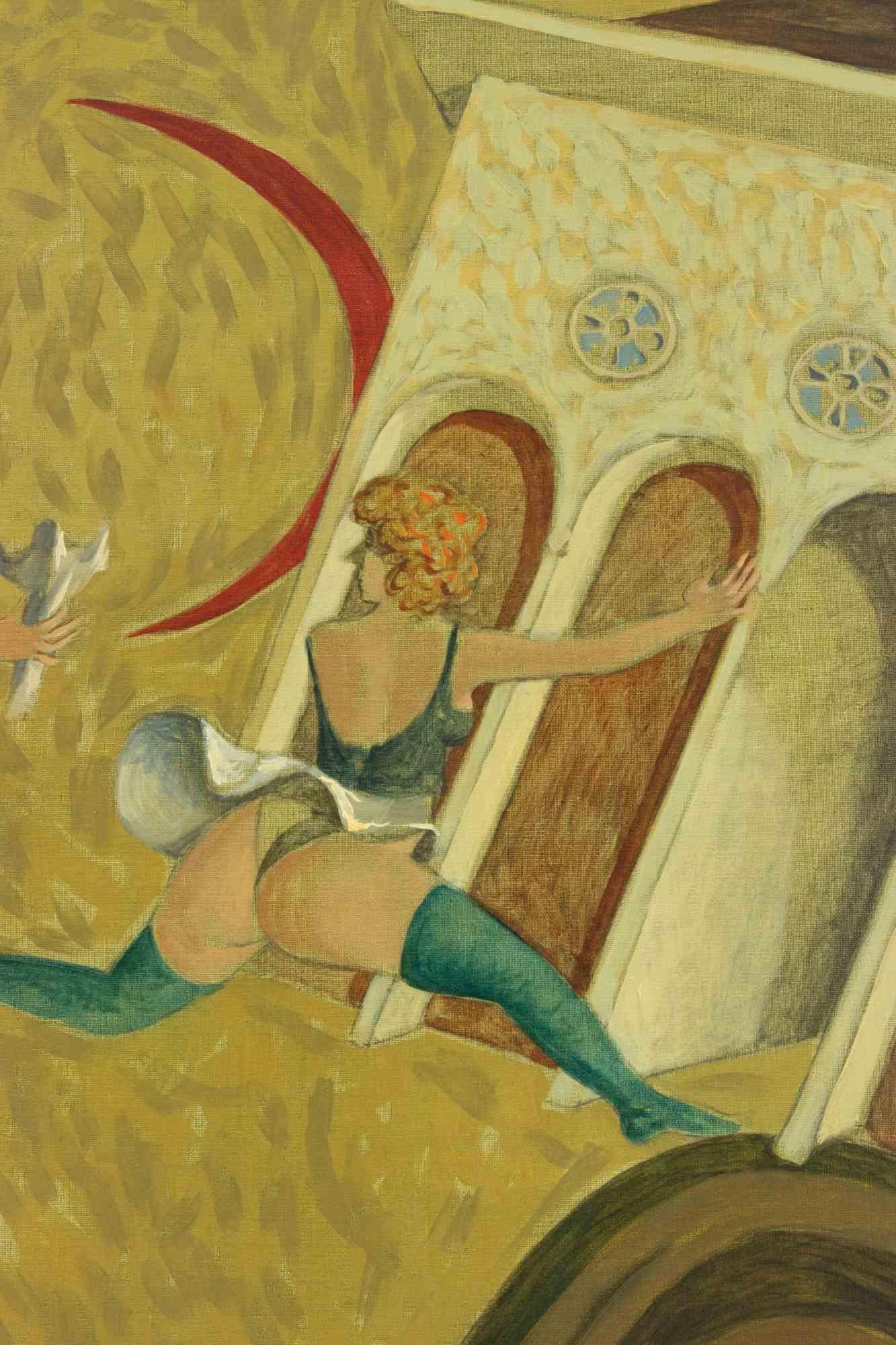Oil on canvas realized by Alberto Gallerati (b. 1945) in 1970s.

Hand signed.

Very good condition.