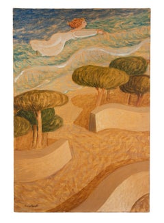 The Pointing Angel Takes You to the Sea - Paint by Alberto Gallerati - 1980s