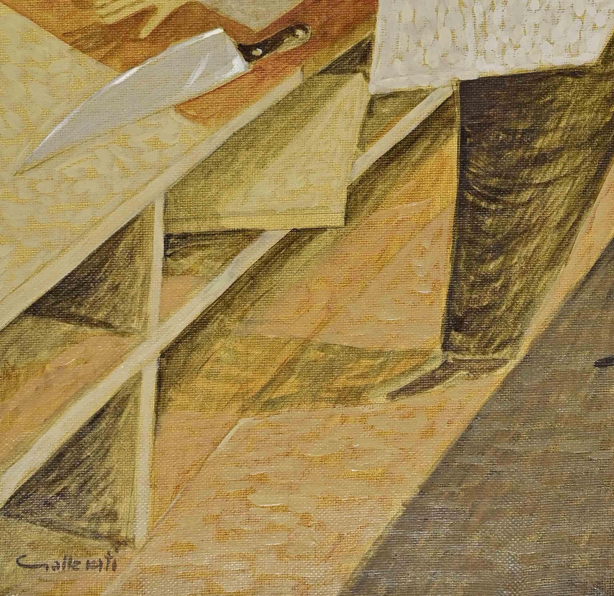 Le propriétaire de la Gallery Gallery (a) Gallery Gallery - Peinture d'Alberto Gallerati - 1970 en vente 1
