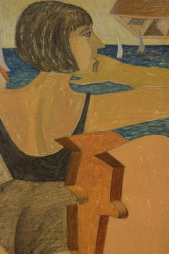 L'uomo di legno - Dipinto di Alberto Gallerati - Anni '70