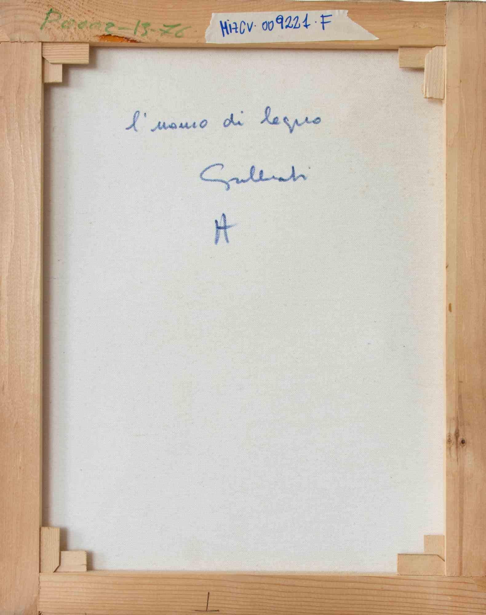 Der hölzerne Mann - Gemälde von Alberto Gallerati - 1970er Jahre im Angebot 3