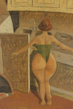 Theater in the Kitchen - Paint by Alberto Gallerati - 1970s