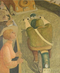 Au front - Peinture d'Alberto Gallerati - années 1970