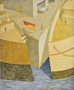 Two Ships, Two Sailors - Paint by Alberto Gallerati - 1970s
