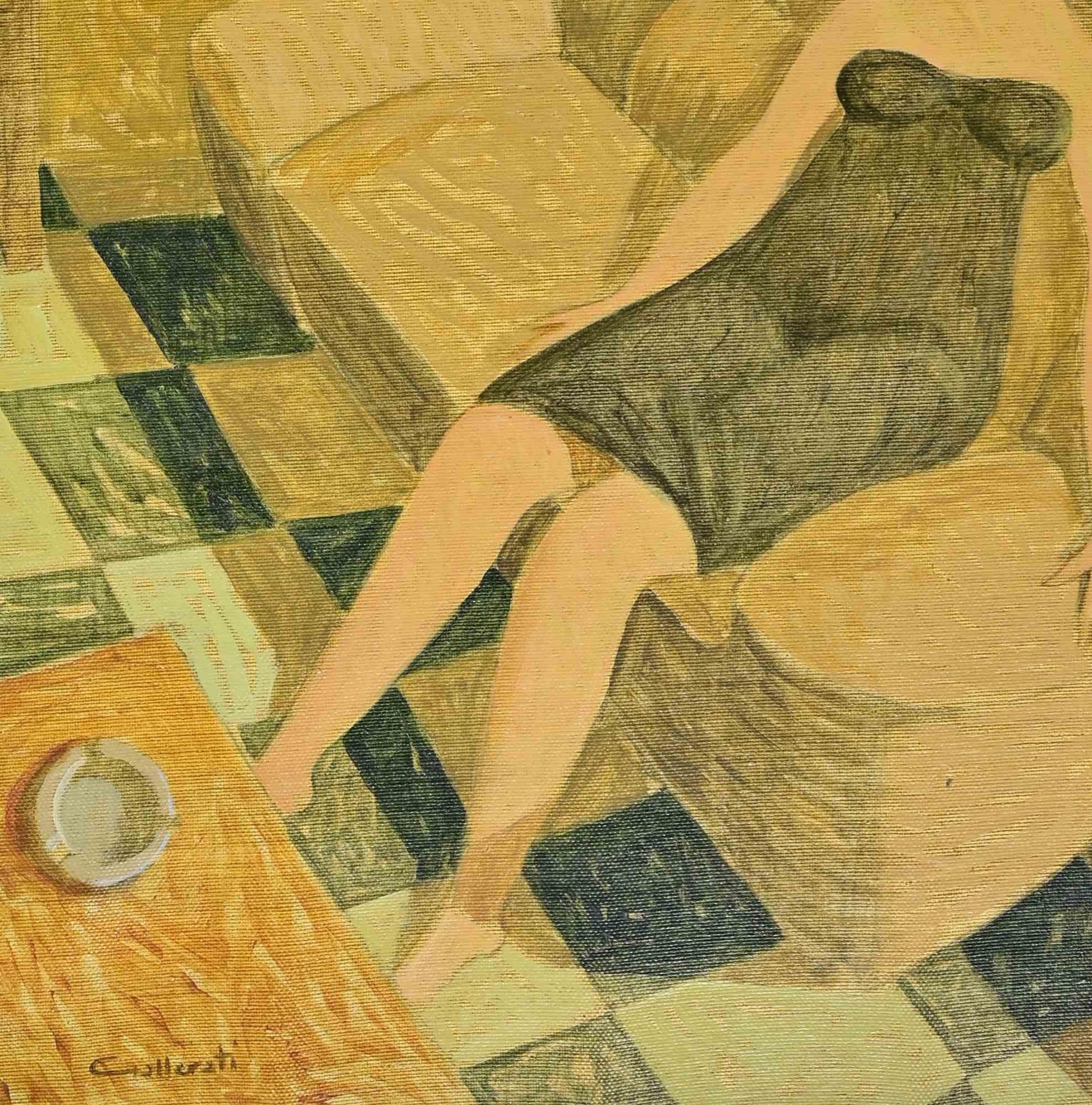 Un Quadro ed un Quadraccio - Gemälde von Alberto Gallerati - 1970er Jahre im Angebot 1